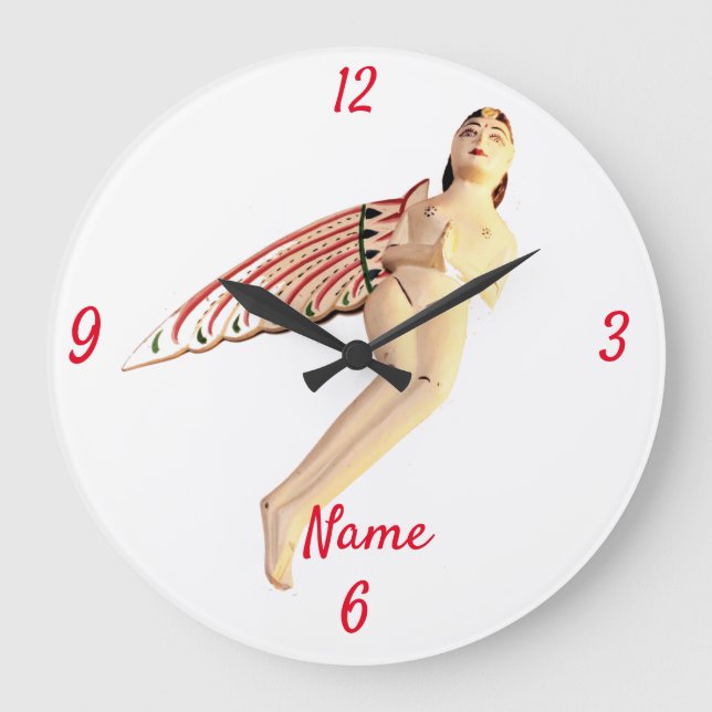 Bali Winged Goddess Thunder_Cove Große Wanduhr (Vorderseite)