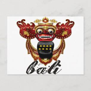 Balinese Barong Indonesia Souvenir Postkarte