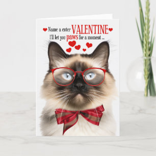 Balinese Cat Lover Feline Spaß Valentinstag Feiertagskarte
