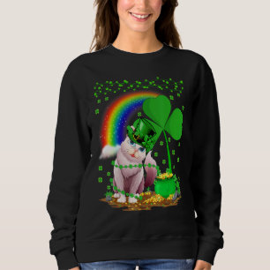 Balinese Cat Rainbow Balinese Cat St Patrick's Da Sweatshirt