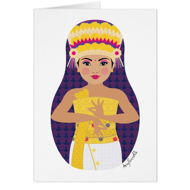 Balinese Dancer Matryoshka Card (Vorne)