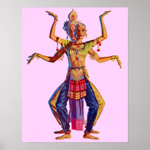 Balinese dancers print poster