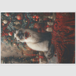 Balinese Katzenweihbaum mit Jingle Bells Seidenpapier