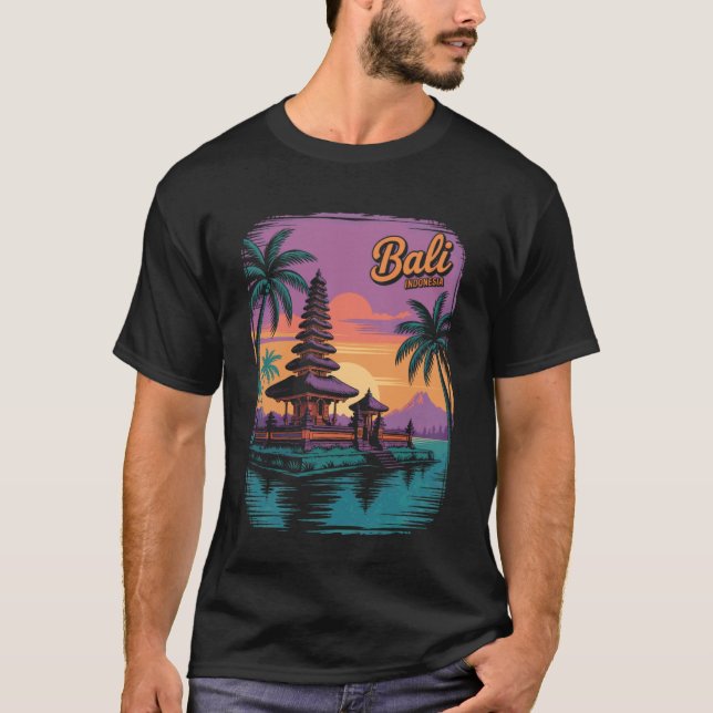 Balinese Temples Indonesian Vintage Bali Indonesia T-Shirt (Vorderseite)