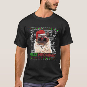 Balinesisch-Javanese Cat Feliz Meowidad Funny Chri T-Shirt