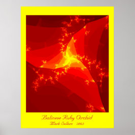 balinesisch Ruby Orchid (gelb) Poster