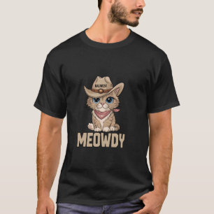 Balinesische Katze Meowdy Cowboyhut Bandana T-Shirt