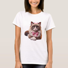 balinesische Katze mit rosa Bug T-Shirt