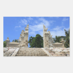 balinesische Kunst Rechteckiger Aufkleber