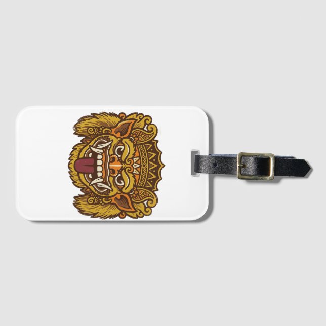 Balinesischer Kultur Barong Gepäckanhänger (Vorderseite (Horizontal))