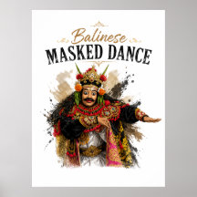 Balinesischer Maskentanzposter