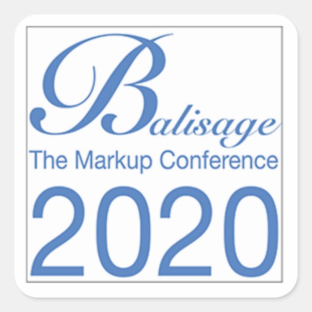 Balisage 2020 Aufkleber (Vorderseite)