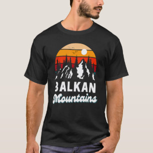 Balkan-Gebirge Outdoor-Wandern Natur Retro-Andenke T-Shirt
