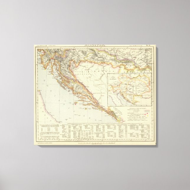 Balkanhalbinsel, Kroatien, Slowenien Leinwanddruck (Vorderseite)