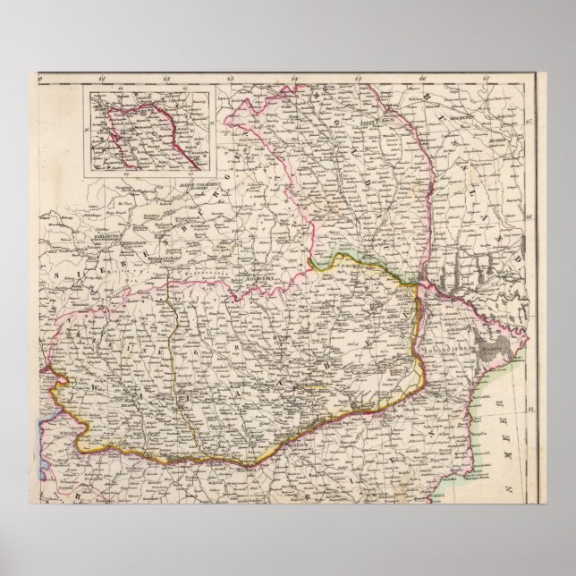 Balkanhalbinsel, Türkei, Rumänien Poster (Vorne)