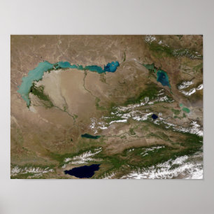 Balkhash-See in Ostkasachstan Poster