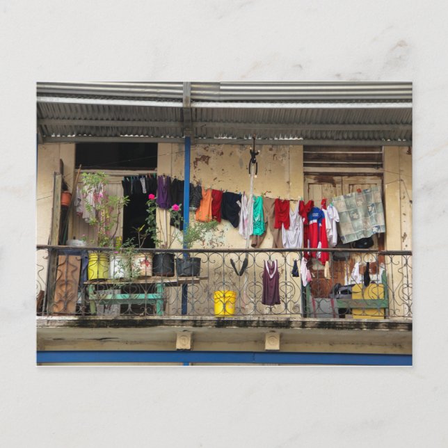 Balkon, Casco Viejo (Altstadt), Panama Stadt Postkarte (Vorderseite)