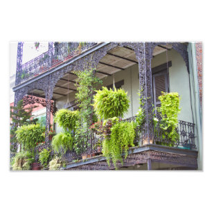 Balkon des französischen Viertels, New Orleans, L Fotodruck