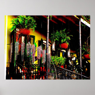 Balkon im französischen Viertel Poster