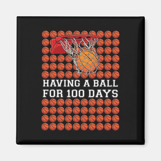 Ball 100 Tage Basketball Kinder Junge schlauer Magnet (Vorne)