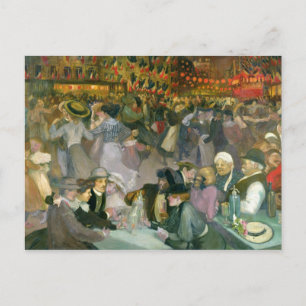 Ball am 14. Juli Postkarte