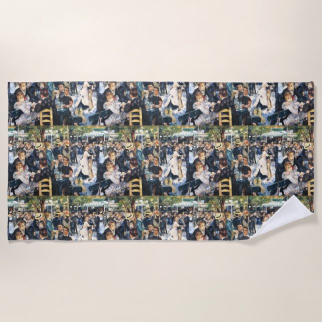 Ball am Moulin de la Galette Party Renoir Strandtuch (Vorderseite)