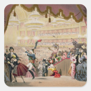 Ball an der Oper Quadratischer Aufkleber