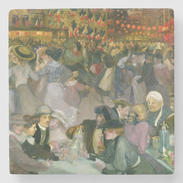 Ball auf dem am 14. Juli Steinuntersetzer (Vorderseite)