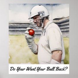 Ball Back - ArchivCricket Print gewollt Poster