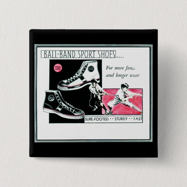 Ball-Band-Sport-Schuhe von Mishawaka, Indiana Button (Vorderseite)