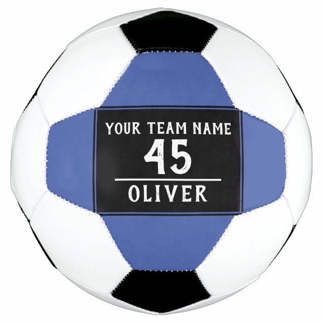 Ball Blue Black mit Teamname (Vorderseite)