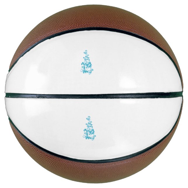 Ball Blue, Medium Turquoise Dekoration Basketball (Vorderseite)