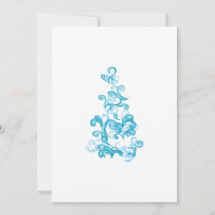 Ball Blue, Medium Turquoise Dekoration Feiertagskarte