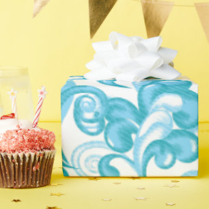 Ball Blue, Medium Turquoise Dekoration Geschenkpapier