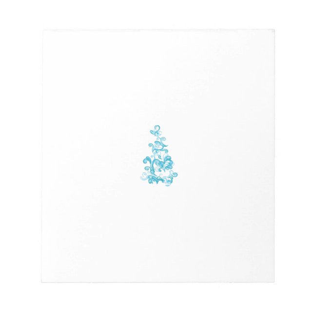 Ball Blue, Medium Turquoise Dekoration Notizblock (Vorderseite)