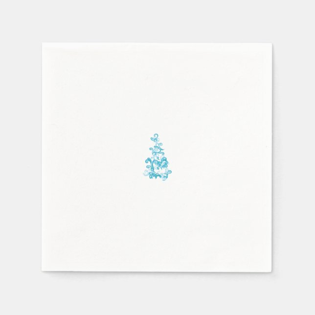 Ball Blue, Medium Turquoise Dekoration Serviette (Vorderseite)