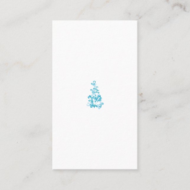 Ball Blue, Medium Turquoise Dekoration Visitenkarte (Vorderseite)