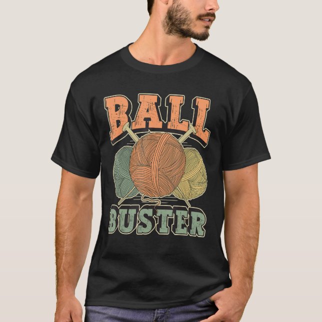 Ball Buster Crocheting Strickgarn Croc T-Shirt (Vorderseite)