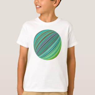 Ball Color Illusion Rainbow Blue Green Gold T-Shirt