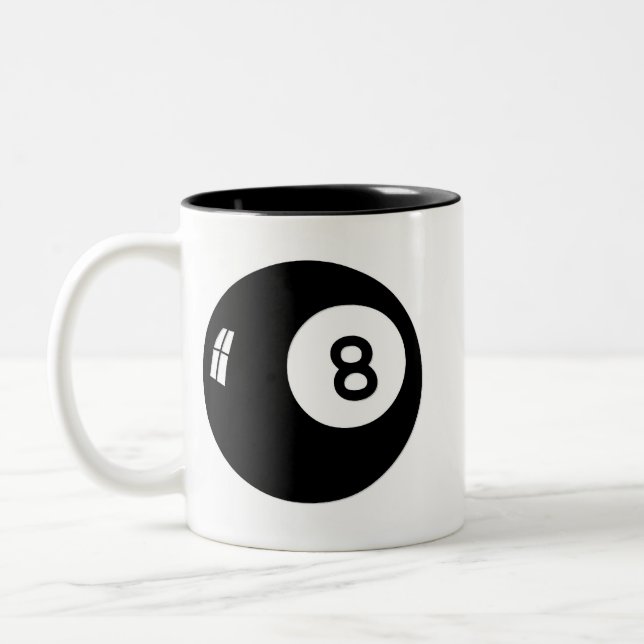 Ball der Magie-8 Zweifarbige Tasse (Links)