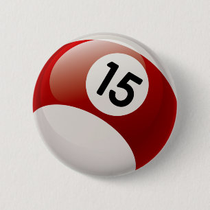 BALL DER ZAHL-15 BILLARDS BUTTON