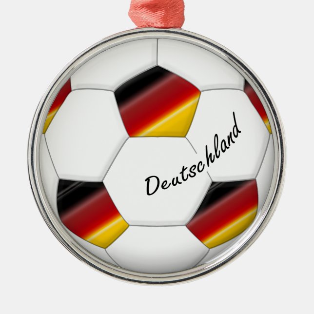 Ball des FUSSBALLS DEUTSCHLANDS Nationalelf 2014 Silbernes Ornament (Vorne)