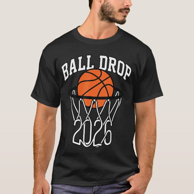 Ball Drop 2026 Basketball New Year boy T-Shirt (Vorderseite)