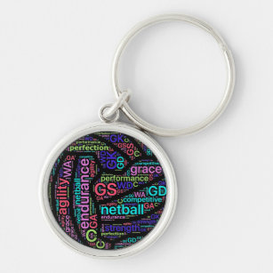 Ball-Entwurfs-inspirierend WörterNetball Schlüsselanhänger