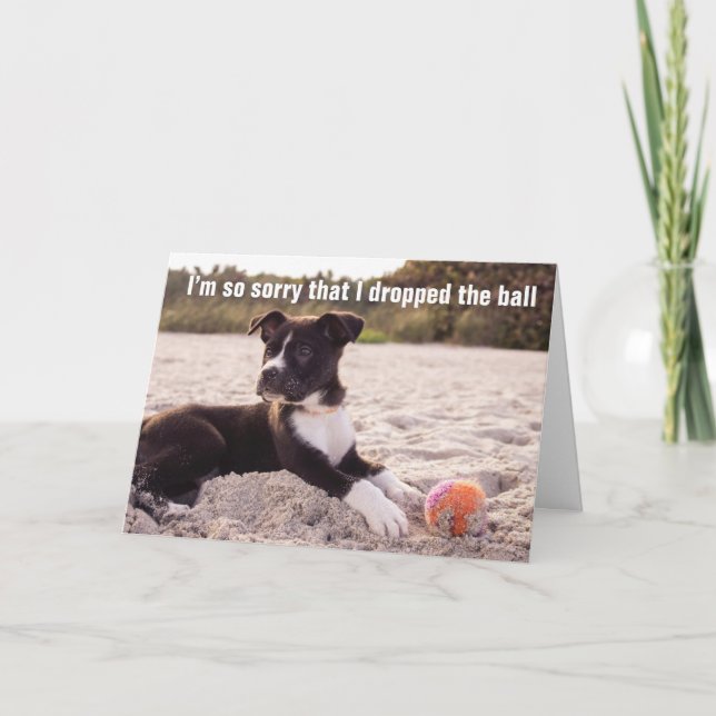 Ball fallen gelassen, am Geburtstag geliebt - Kart Karte (Vorderseite)