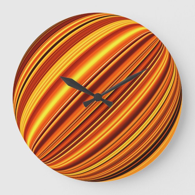Ball-FarbfarbTäuschungs-Regenbogen-Orange Große Wanduhr (Vorderseite)