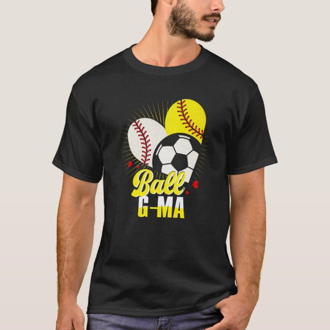 Ball G ma Baseball Softball Soccer Niedliche Weihn T-Shirt (Vorderseite)