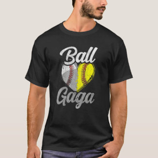 Ball Gaga Baseball Softball Team Sports T-Shirt