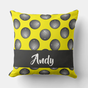 Ball-Gelb-Muster der Disko Kissen