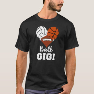 Ball Gigi Heart Volleyball Basketball Fußball Gi T-Shirt